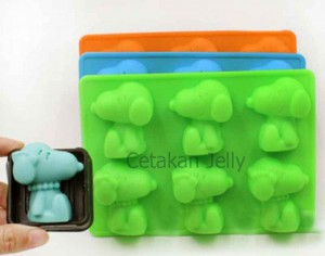 Cetakan Silikon Puding Kue Snoopy 6 cavity
