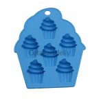 Cetakan Silikon Coklat Puding Mini Cupcake 6 cav