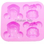 Cetakan Silikon Kue Puding Minie Mouse 4 cavity