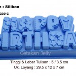 Cetakan Silikon Kue Puding Happy Birthday IV