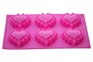 CJ Cetakan Silikon Kue Puding Love Heart