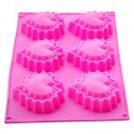 CJ Cetakan Silikon Kue Puding Love Heart