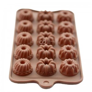 Cetakan Silikon Coklat Puding Mini Mix Swirl 15 cav