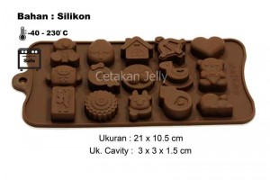 Cetakan Coklat / Puding Happy Home