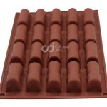 CJ Cetakan Silikon Coklat Puding Log 20 cavity
