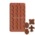 Cetakan Silikon Coklat Mini Fleur de lis Sheet