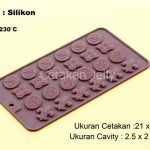 Cetakan Silikon Coklat Mini Fleur de lis Sheet