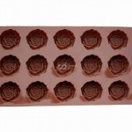 CJ Cetakan Silikon Coklat Puding Mini Rose 15 Cav II