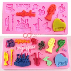 Cetakan Fondant / Clay Musical Instrument