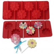 Cetakan Silikon Coklat Permen Lolipop Flower
