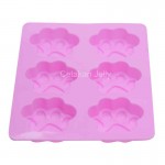 Cetakan Kue Puding Sabun Paws 6 cav Silikon