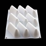 Cetakan Puding Kue Triangle Mousse 9 cav Silikon