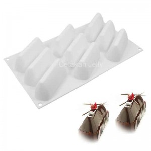 Cetakan Puding Kue Triangle Mousse 9 cav Silikon