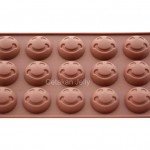 CJ Cetakan Silikon Coklat Puding Smile 15 cav