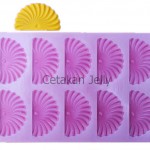 Cetakan Silikon Coklat Fondant Pagar Kipas II – Hand Fan Sheet II