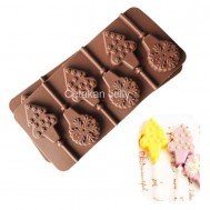 Cetakan Coklat Permen Christmas Tree Lolipop Silikon