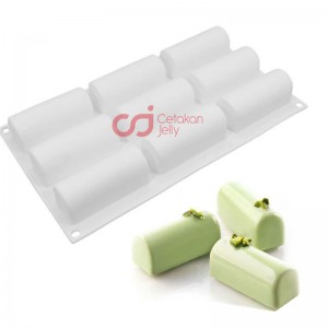 Cetakan Puding Kue Mousse Log 9 cav Silikon