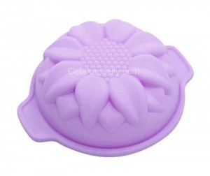 Cetakan Puding Kue Single Medium Sunflower Silikon