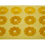 CJ Cetakan Puding Kue Bundt 12 cavity Silikon