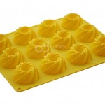 CJ Cetakan Puding Kue Bundt 12 cavity Silikon