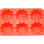 CJ Cetakan Puding Kue Flower Cupcake 6 cav Silikon
