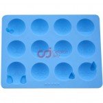 CJ Cetakan Coklat Puding Emoji 12 cav Silikon