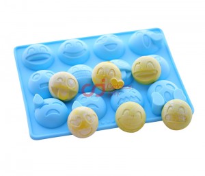 CJ Cetakan Coklat Puding Emoji 12 cav Silikon