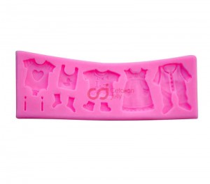 CJ Cetakan Silikon Clay Fondant Baby Clothing