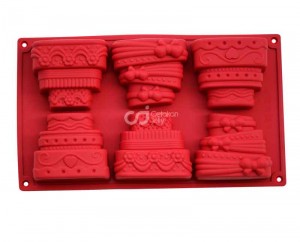 CJ Cetakan Silikon Kue Puding Medium Tart 6 Cav