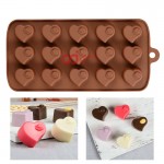 CJ Cetakan Silikon Coklat Puding Mini Style Heart