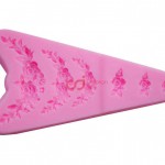 CJ Cetakan Clay Fondant Rose with Leaf 6 cavity Silikon