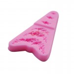 CJ Cetakan Clay Fondant Rose with Leaf 6 cavity Silikon