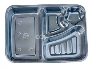 CJ Paket Kotak Makan Bento Tray Box 4 sekat 10 bh