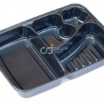 CJ Paket Kotak Makan Bento Tray Box 4 sekat 10 bh