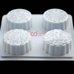 Cetakan Moon Cake Plastik Bulat Pattern IV
