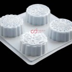 Cetakan Moon Cake Plastik Bulat Pattern IV