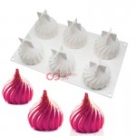 CJ Cetakan Silikon Cake Kue Bolu Puding Spiral Shape 6 cav
