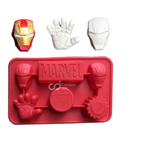 Cetakan Silikon Coklat Puding Ironman