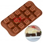 CJ Cetakan Coklat Puding Jelly Permen Craft Mini Double Square 15 Cav