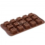 CJ Cetakan Coklat Puding Jelly Permen Craft Mini Double Square 15 Cav