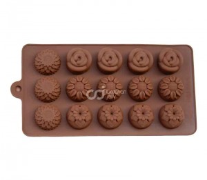 CJ Cetakan Coklat / Puding Mini Mix Flower 15 cav III