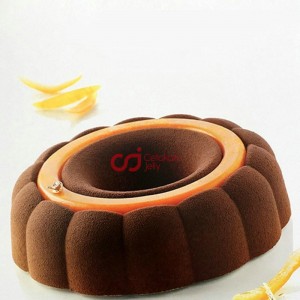 CJ Cetakan Silikon Cake Kue Bolu Puding Jelly Agar Round Garland