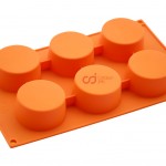 CJ Cetakan Puding Kue Muffin Gula Aren Cupcake 6×3.5cm 6 cav Silikon Warna Random