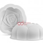 CJ Cetakan Silikon Cake Kue Bolu Puding Jelly Craft Single White Rose